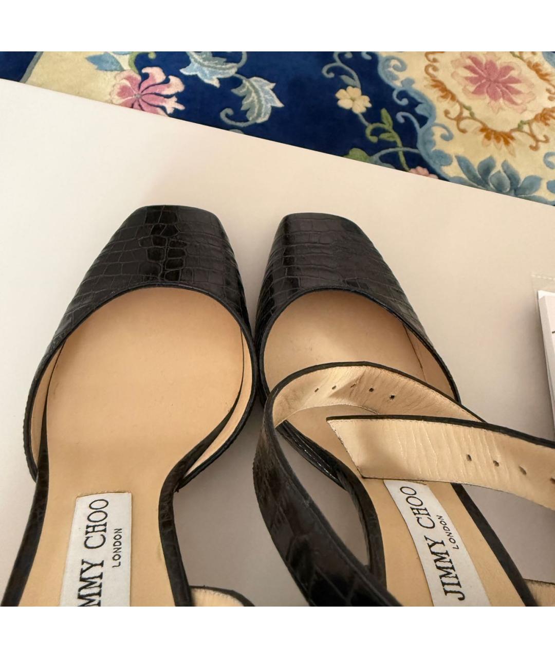 JIMMY CHOO Черные кожаные туфли, фото 8