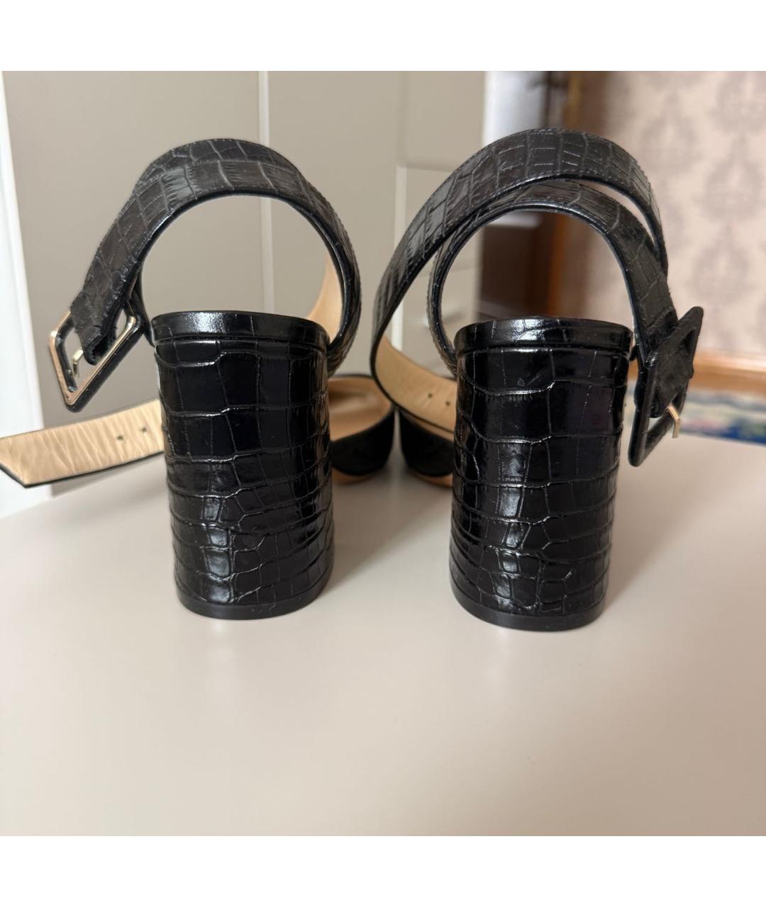 JIMMY CHOO Черные кожаные туфли, фото 4