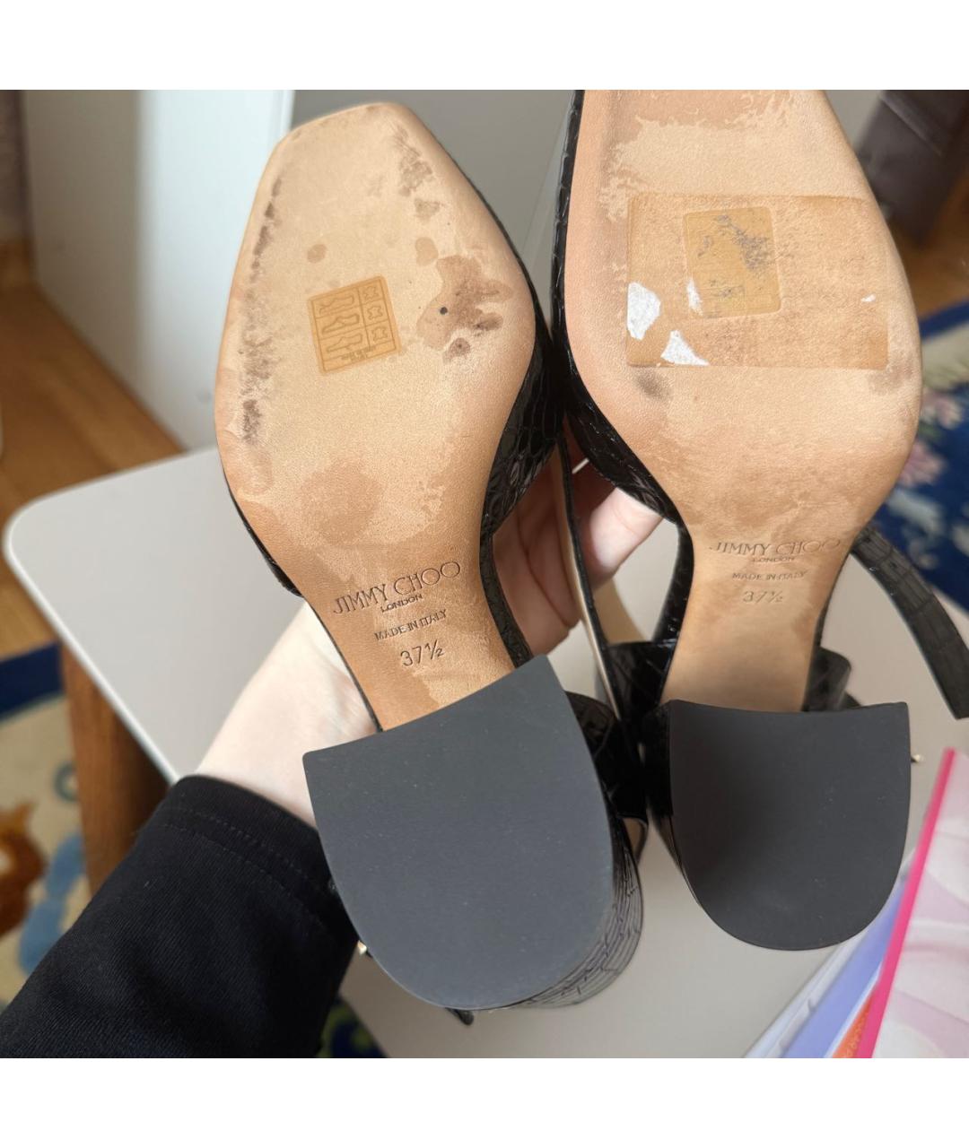 JIMMY CHOO Черные кожаные туфли, фото 6