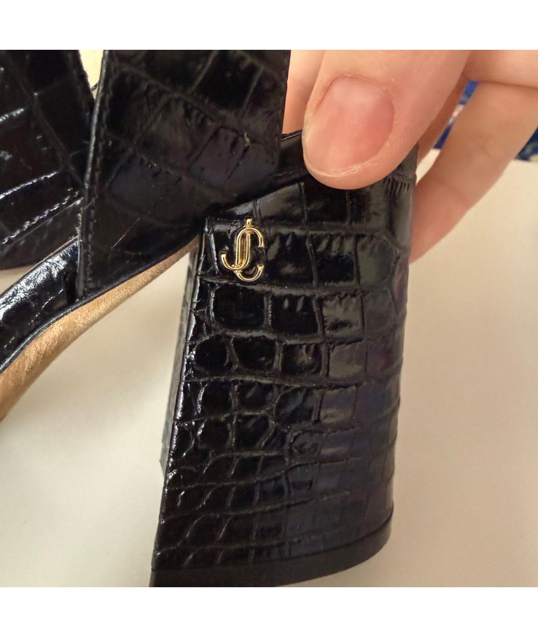 JIMMY CHOO Черные кожаные туфли, фото 7