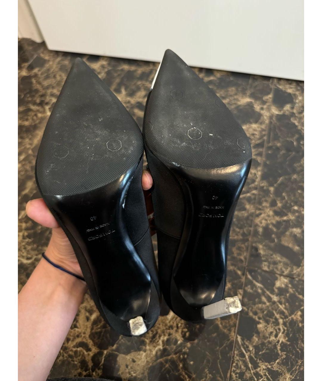 TOM FORD Черные текстильные туфли, фото 6