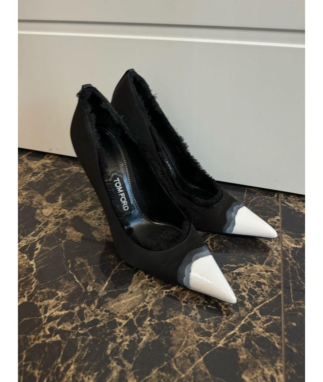 TOM FORD Черные текстильные туфли, фото 8