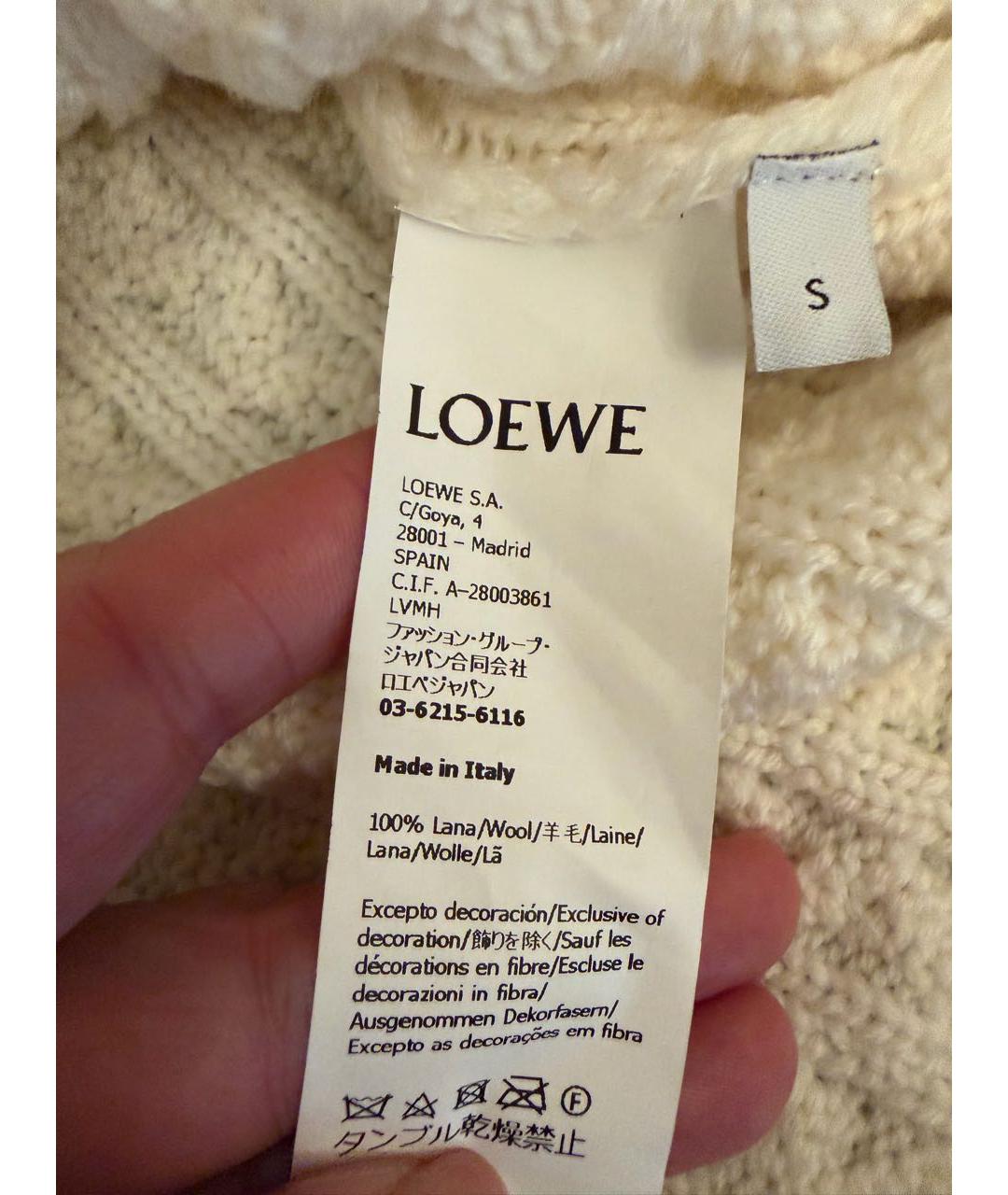 LOEWE Белая шерстяная жилетка, фото 6