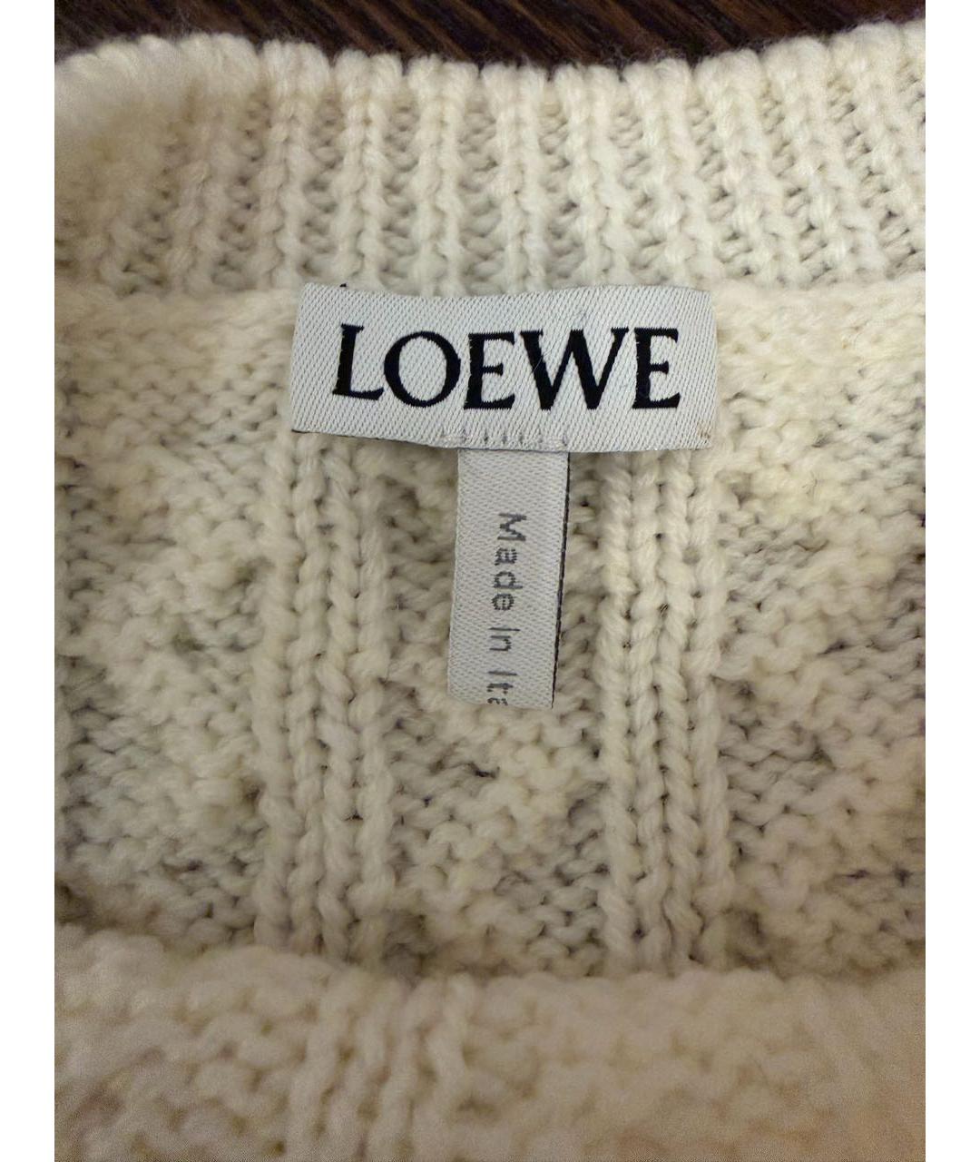 LOEWE Белая шерстяная жилетка, фото 2