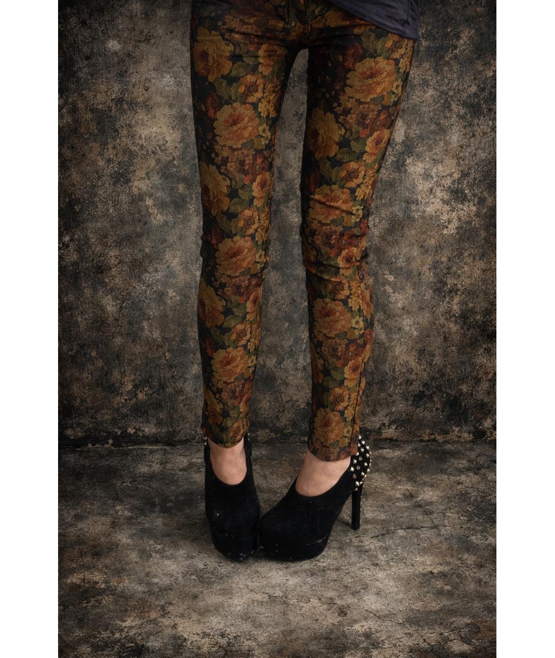 DOLCE&GABBANA Мульти хлопко-полиэстеровые джинсы слим, фото 5