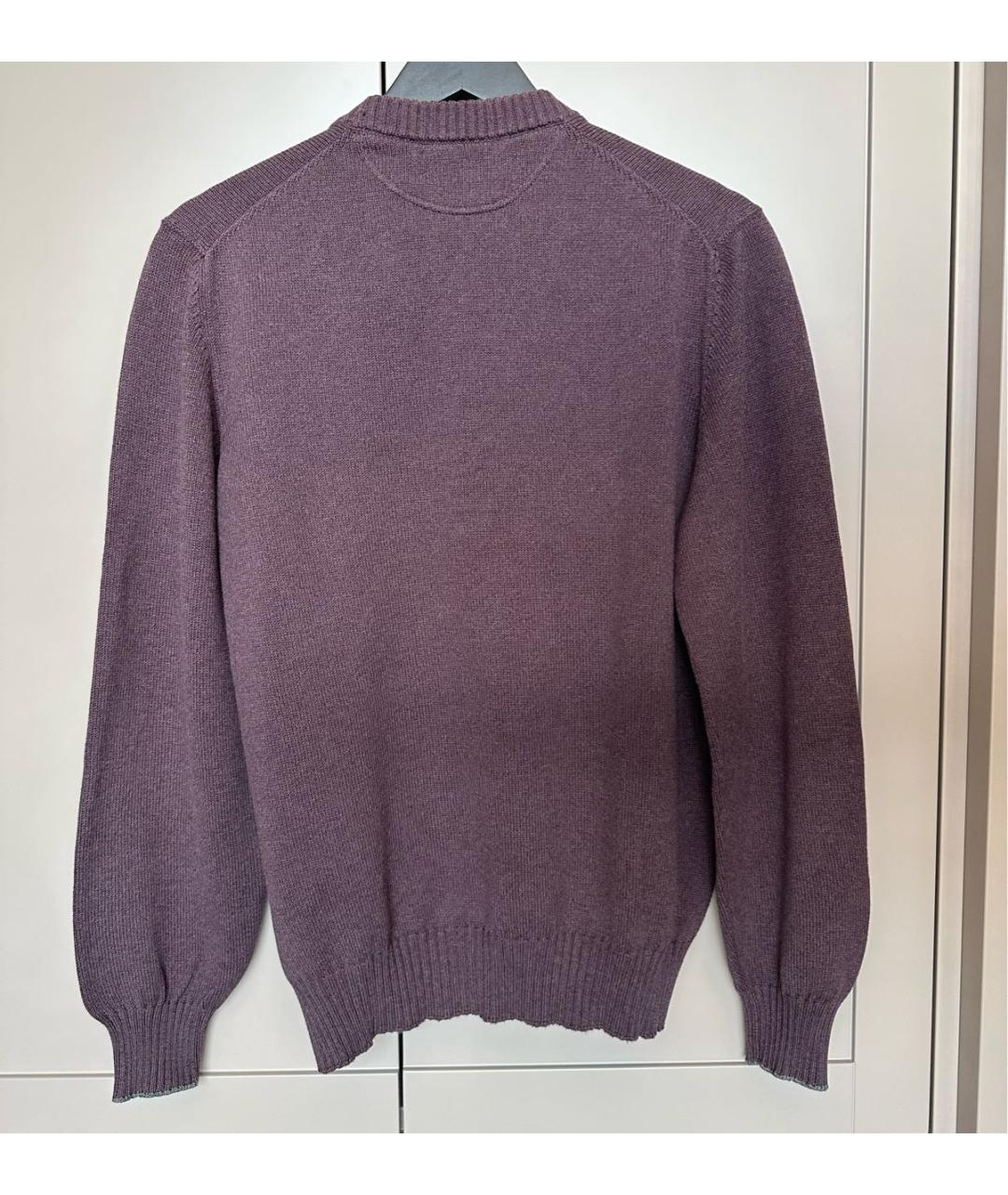 BRUNELLO CUCINELLI Фиолетовый хлопковый джемпер / свитер, фото 2