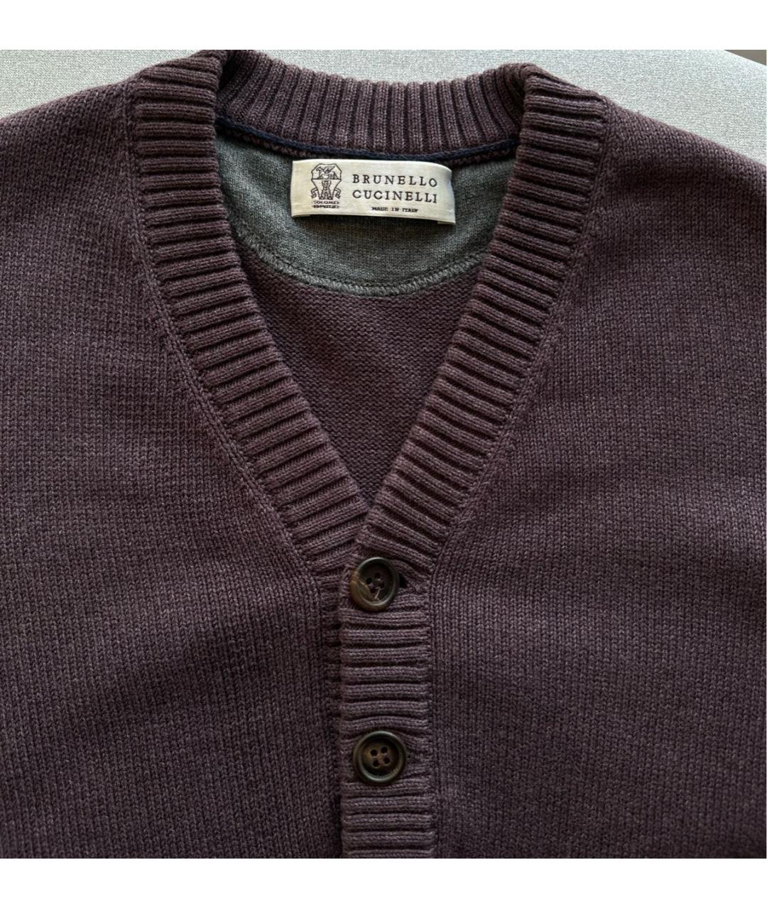 BRUNELLO CUCINELLI Фиолетовый хлопковый джемпер / свитер, фото 3