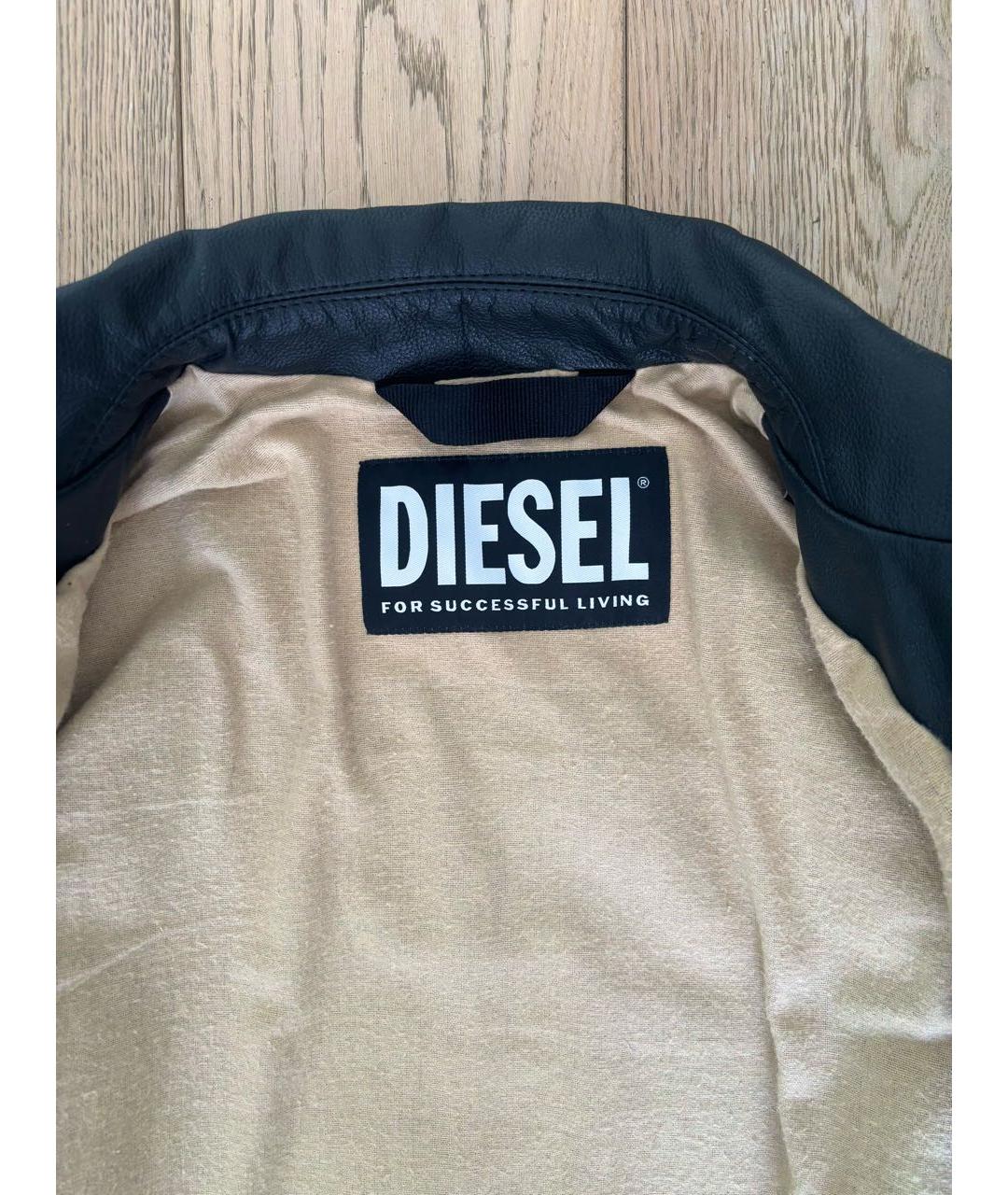 DIESEL Черная кожаная куртка, фото 3