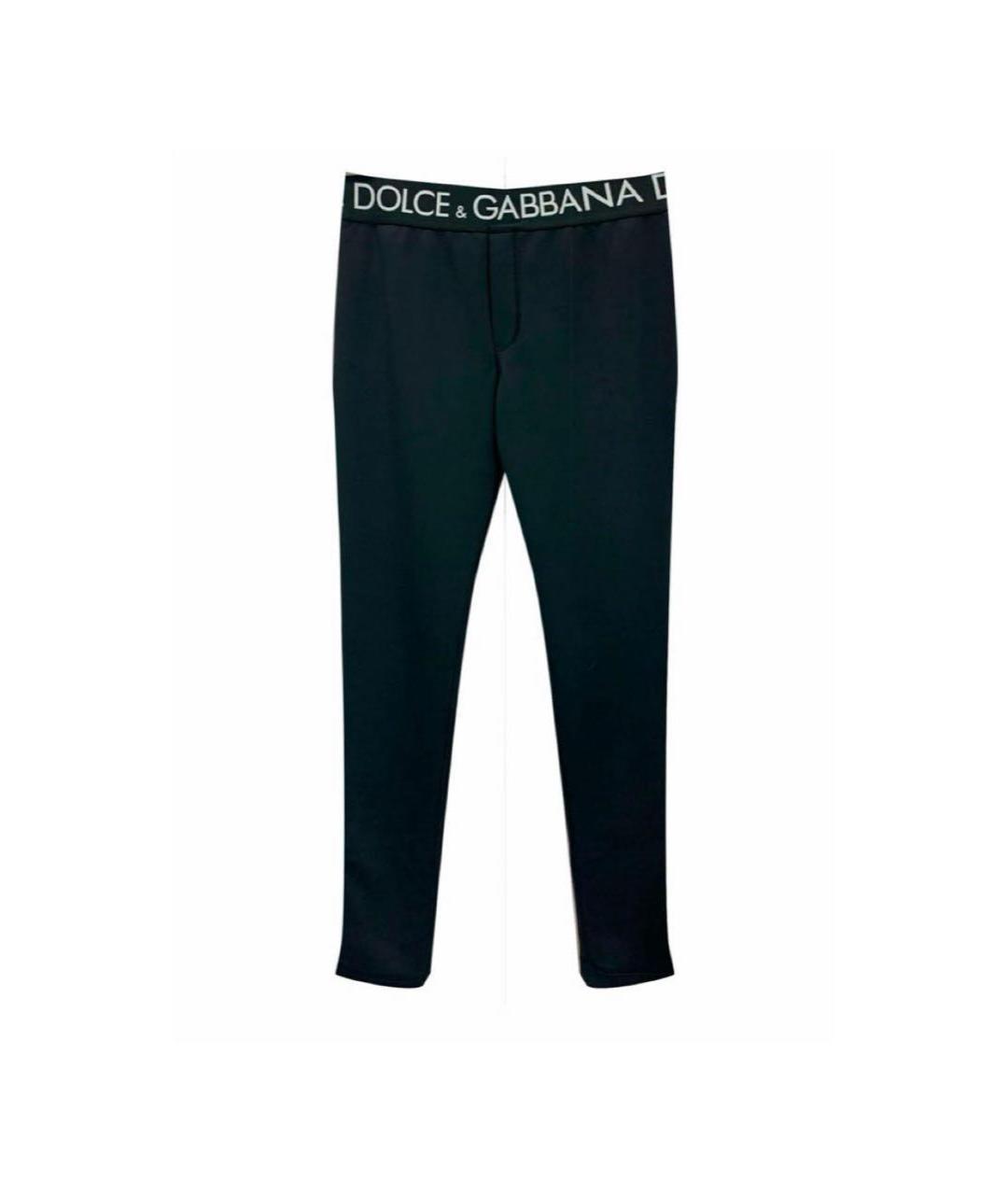 DOLCE&GABBANA Черные полиэстеровые леггинсы и велосипедки, фото 1
