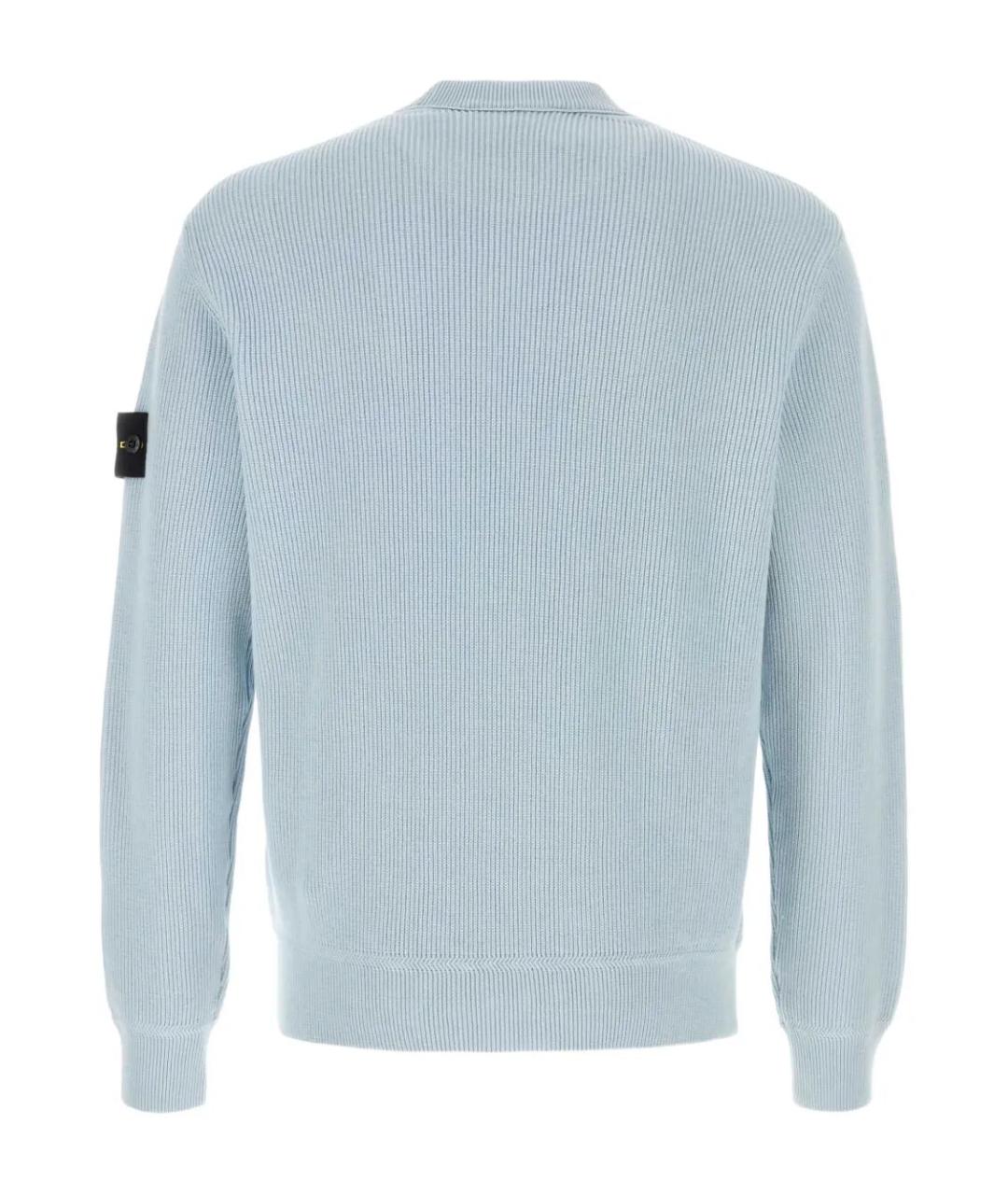 STONE ISLAND Синий хлопковый джемпер / свитер, фото 2