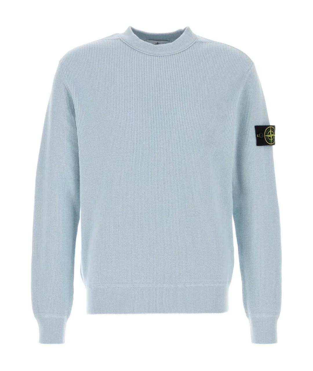 STONE ISLAND Синий хлопковый джемпер / свитер, фото 1