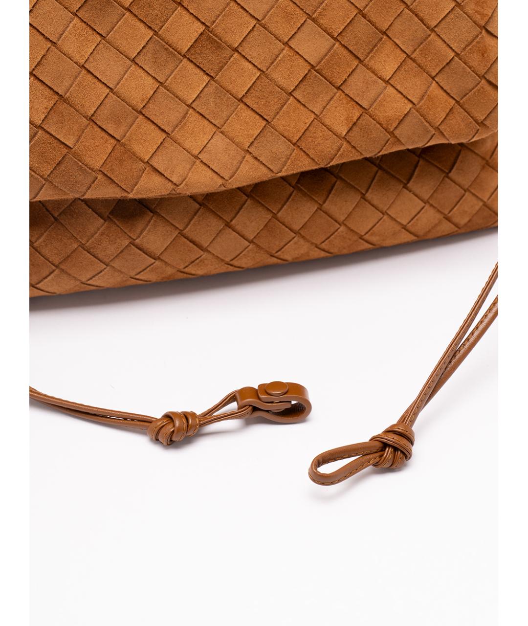 BOTTEGA VENETA Коричневая замшевая сумка через плечо, фото 4