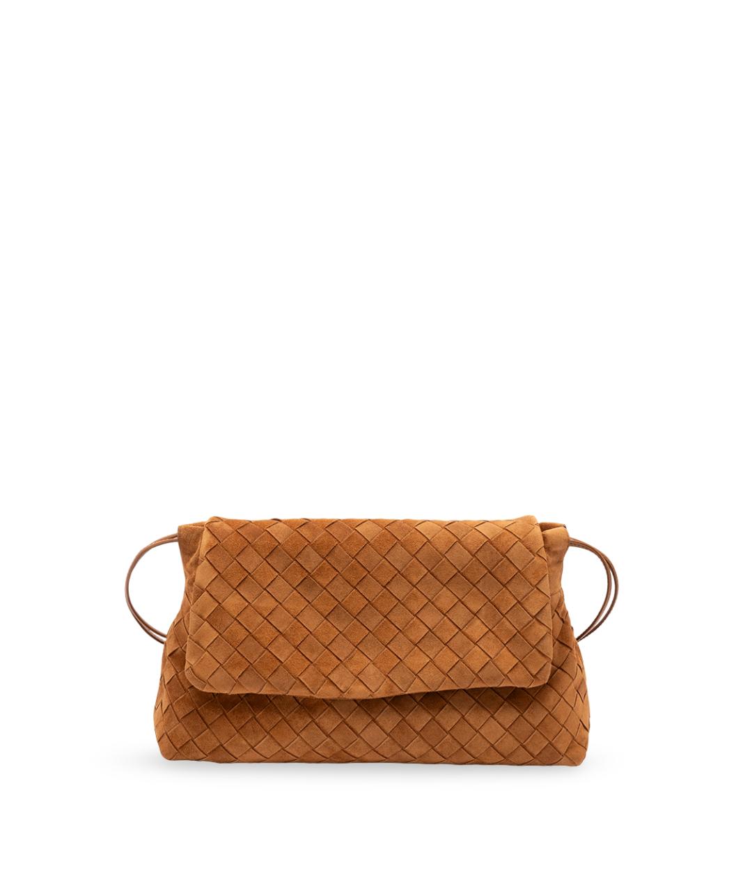BOTTEGA VENETA Коричневая замшевая сумка через плечо, фото 1