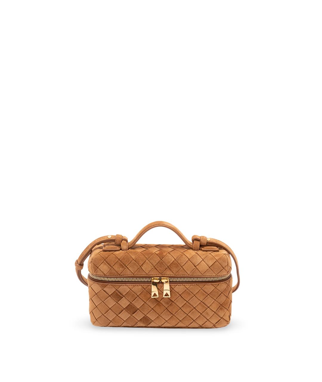 BOTTEGA VENETA Коричневая замшевая сумка через плечо, фото 1