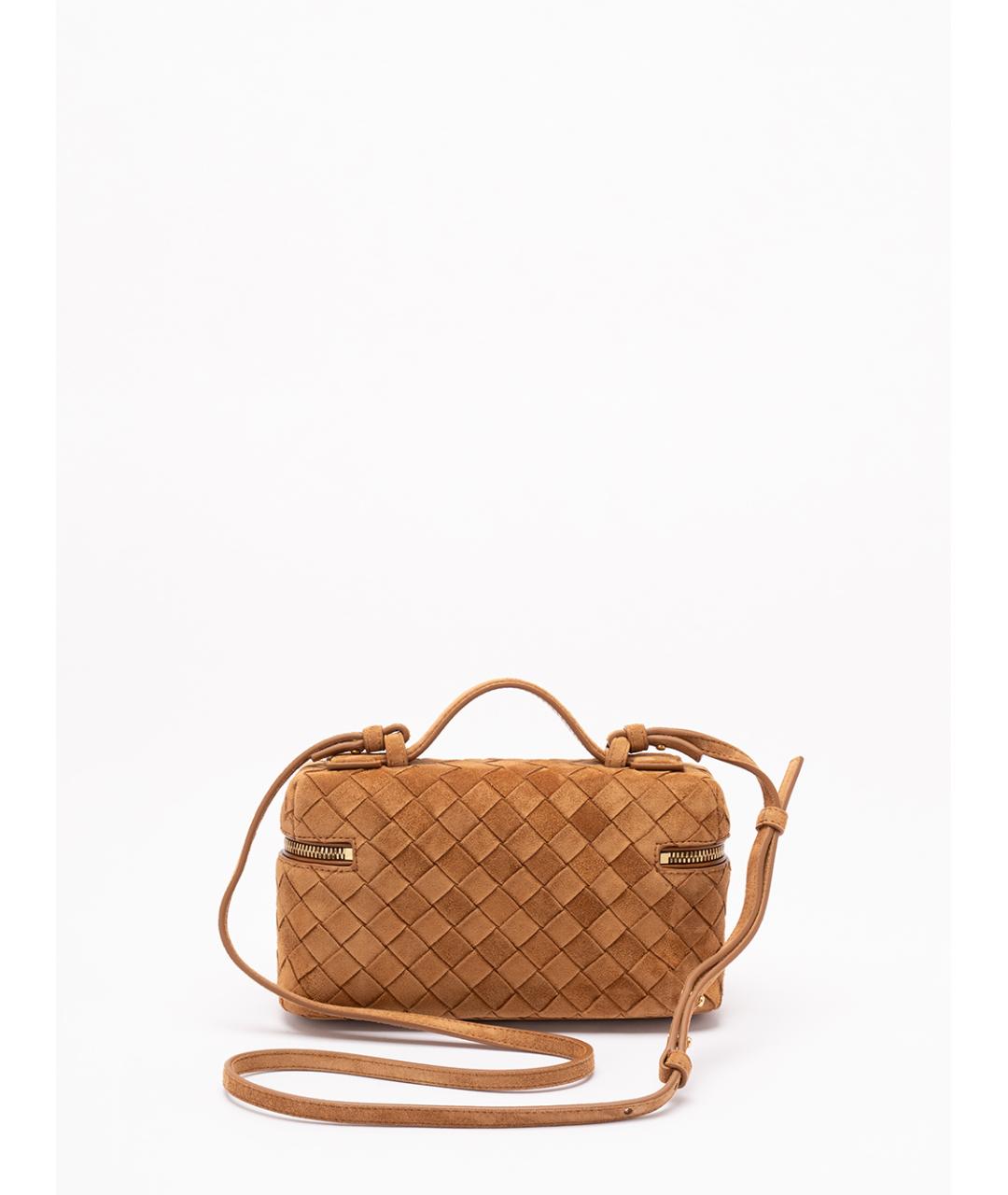 BOTTEGA VENETA Коричневая замшевая сумка через плечо, фото 2