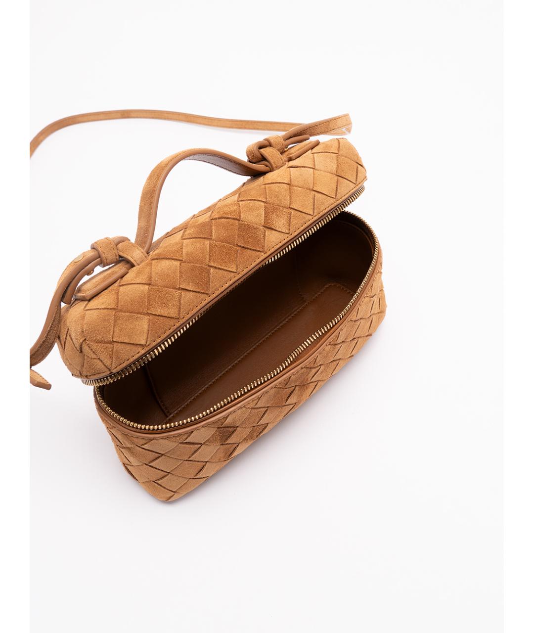 BOTTEGA VENETA Коричневая замшевая сумка через плечо, фото 5