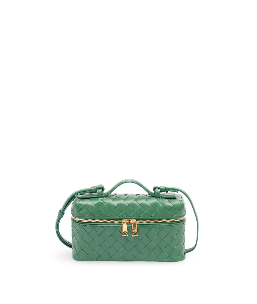 BOTTEGA VENETA Зеленая кожаная сумка через плечо, фото 1