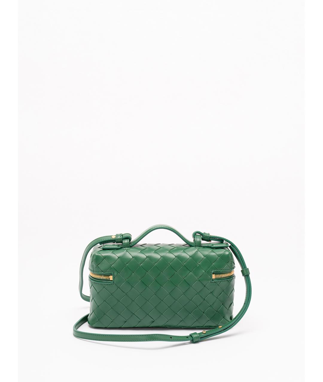 BOTTEGA VENETA Зеленая кожаная сумка через плечо, фото 2