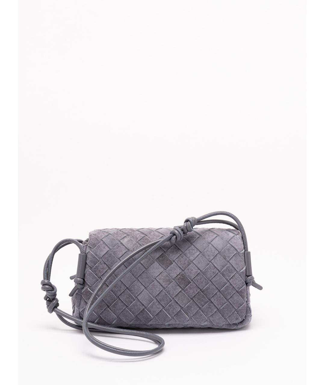 BOTTEGA VENETA Серая замшевая сумка через плечо, фото 2