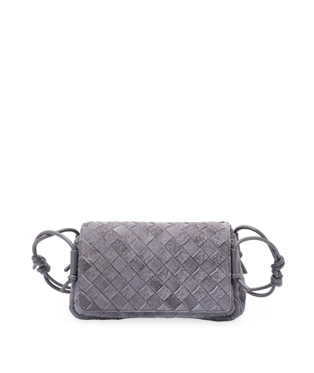BOTTEGA VENETA Серая замшевая сумка через плечо, фото 1