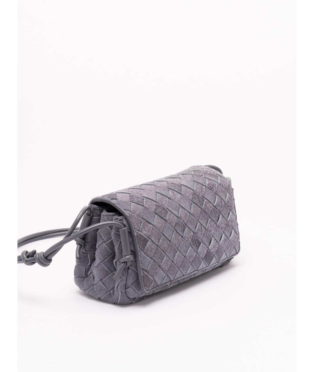 BOTTEGA VENETA Серая замшевая сумка через плечо, фото 3