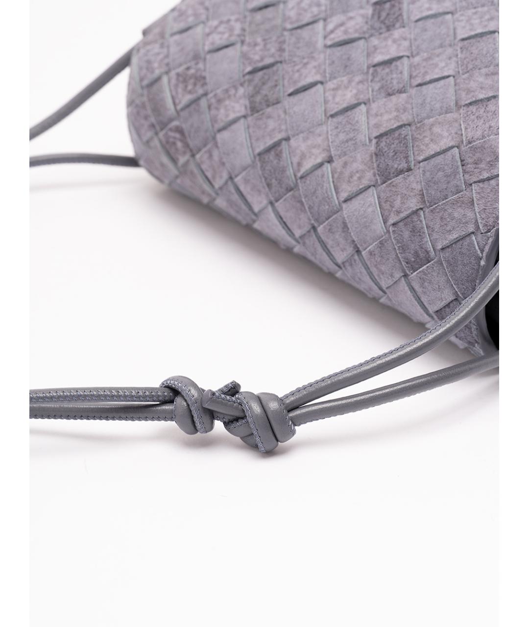 BOTTEGA VENETA Серая замшевая сумка через плечо, фото 4