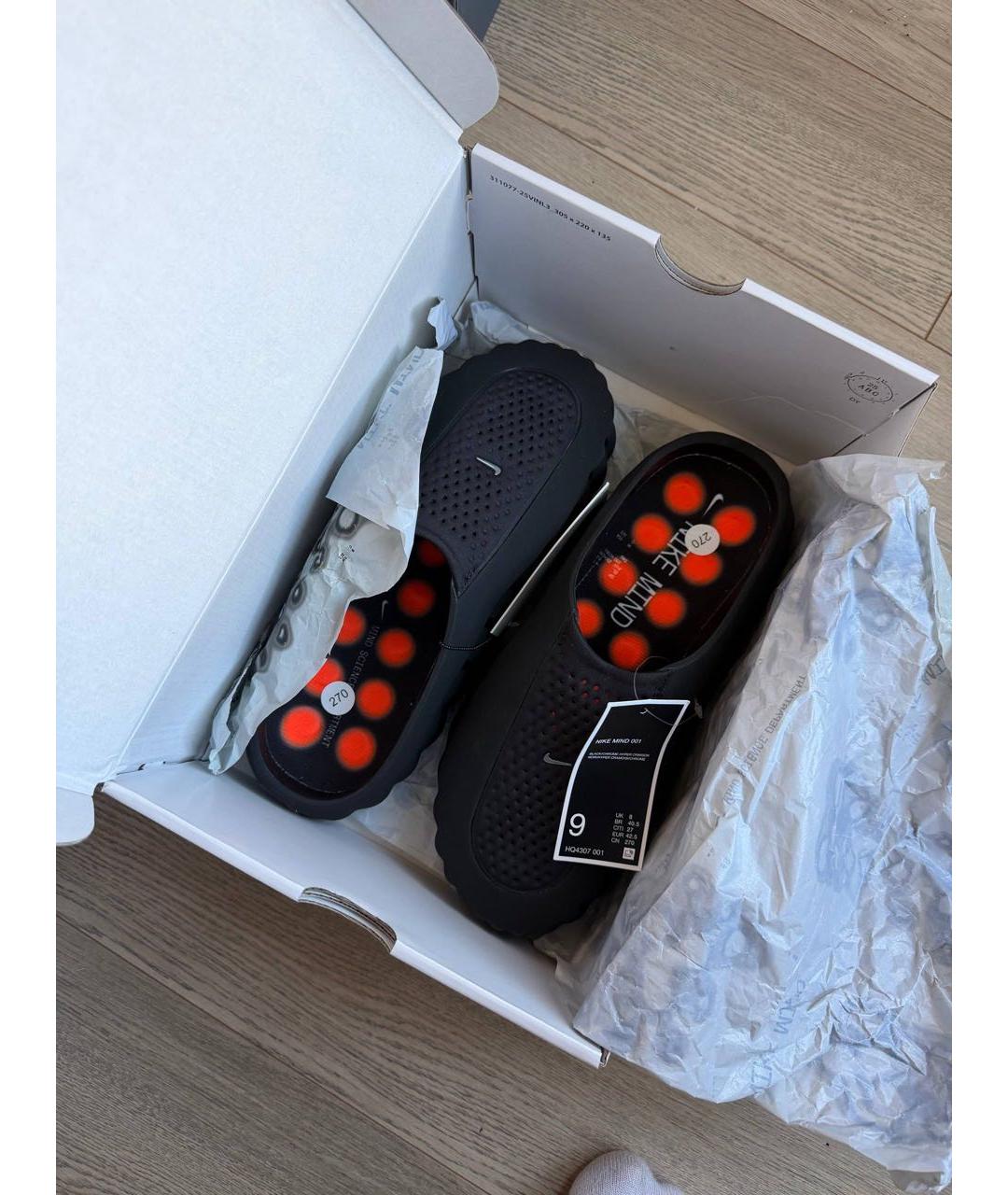 NIKE Черные шлепанцы, фото 3
