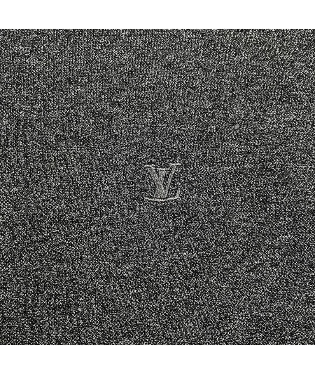 LOUIS VUITTON Серое хлопковое поло с коротким рукавом, фото 4