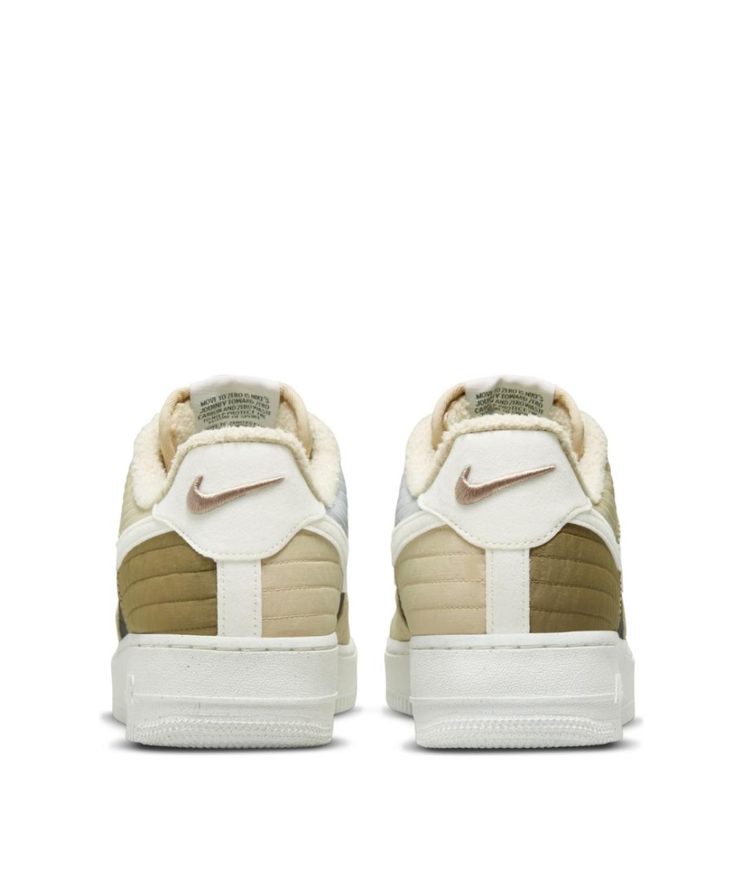 NIKE Бежевые синтетические низкие кроссовки / кеды, фото 5