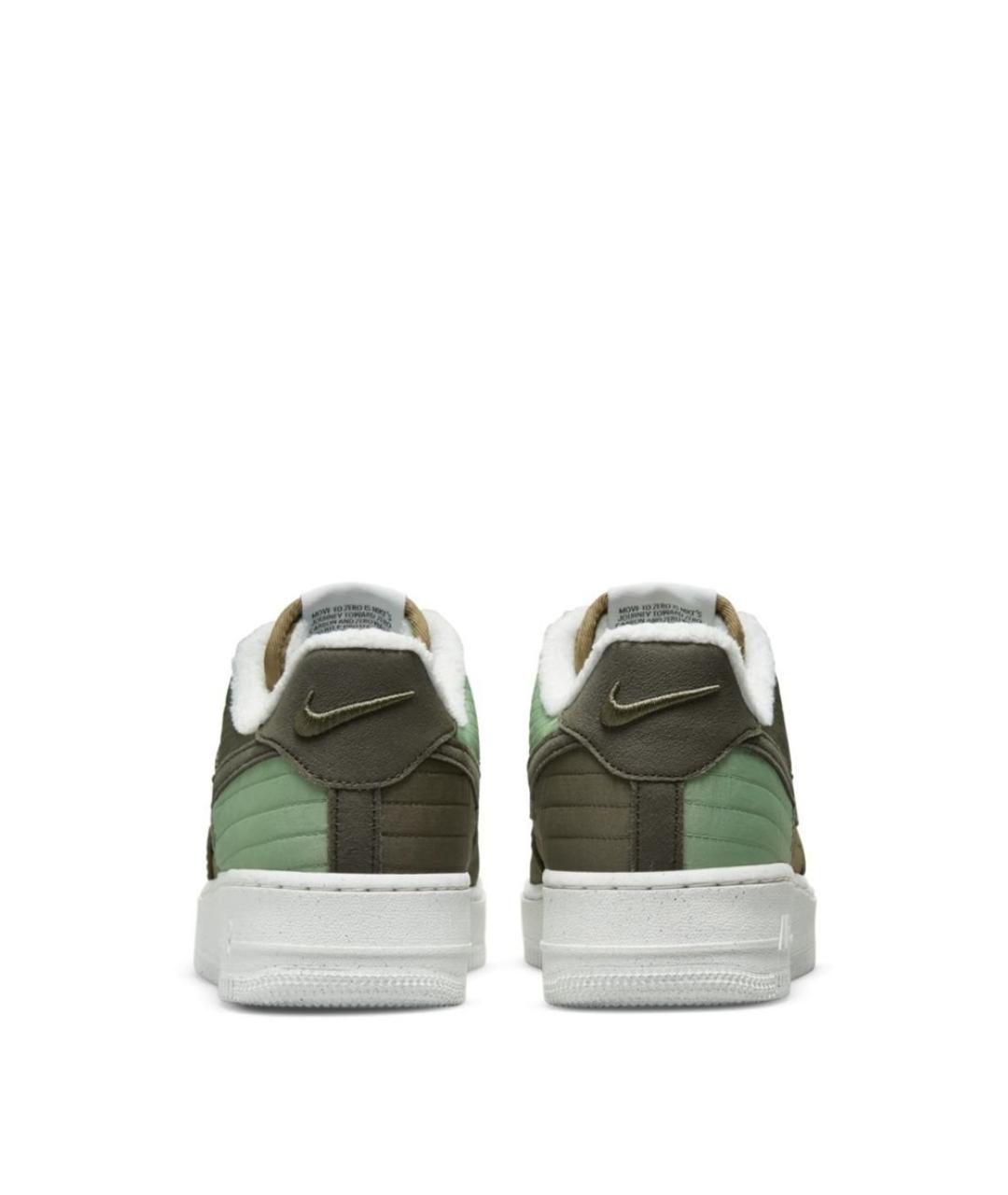 NIKE Зеленые синтетические низкие кроссовки / кеды, фото 5