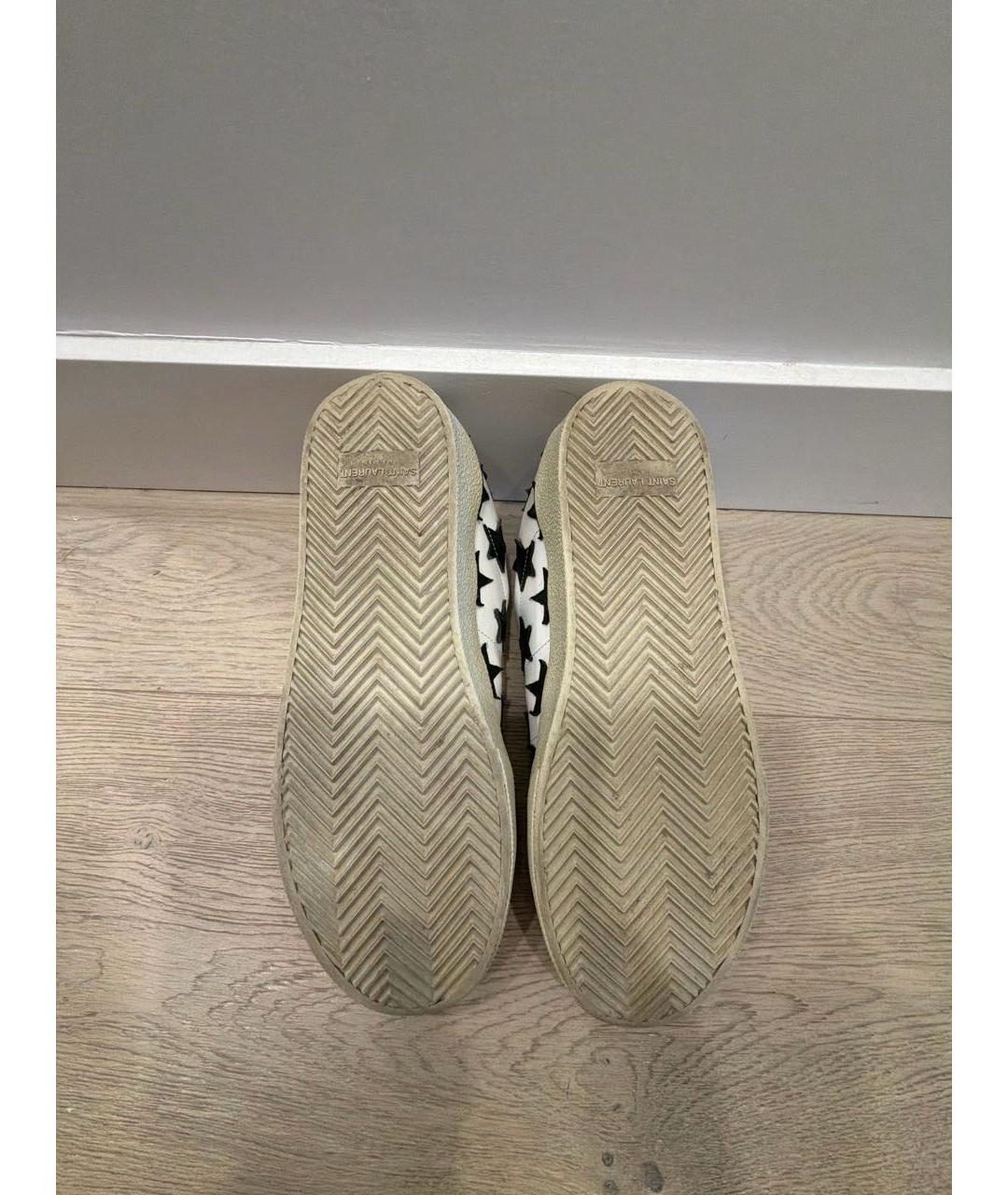 SAINT LAURENT Белые кожаные кеды, фото 5