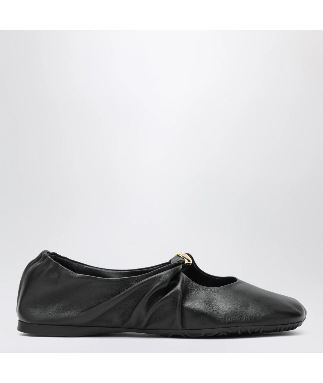 LOEWE Черные кожаные балетки, фото 3
