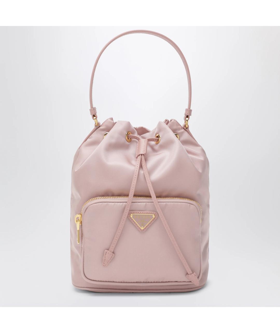 PRADA Розовая тканевая сумка тоут, фото 3