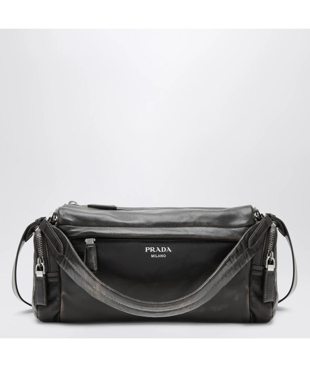 PRADA Коричневая кожаная сумка через плечо, фото 3