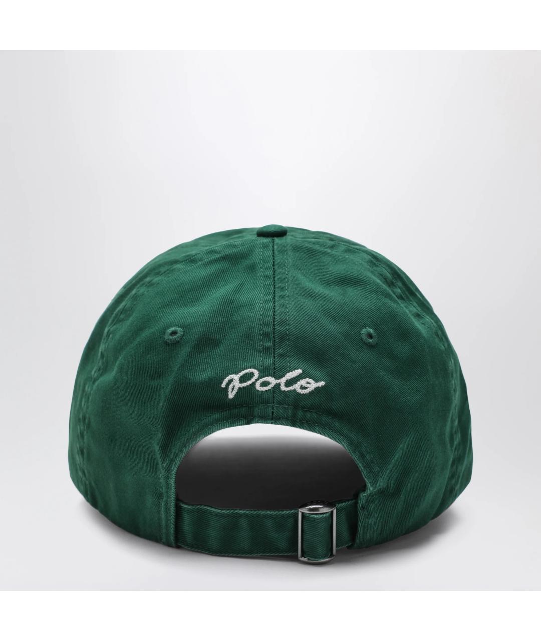POLO RALPH LAUREN Зеленая хлопковая кепка/бейсболка, фото 2