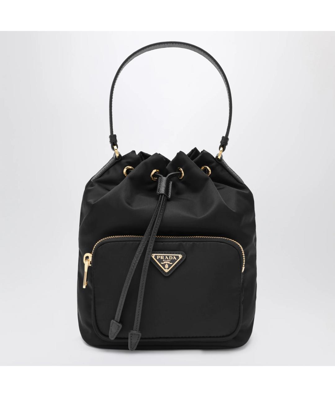 PRADA Черная тканевая сумка тоут, фото 1