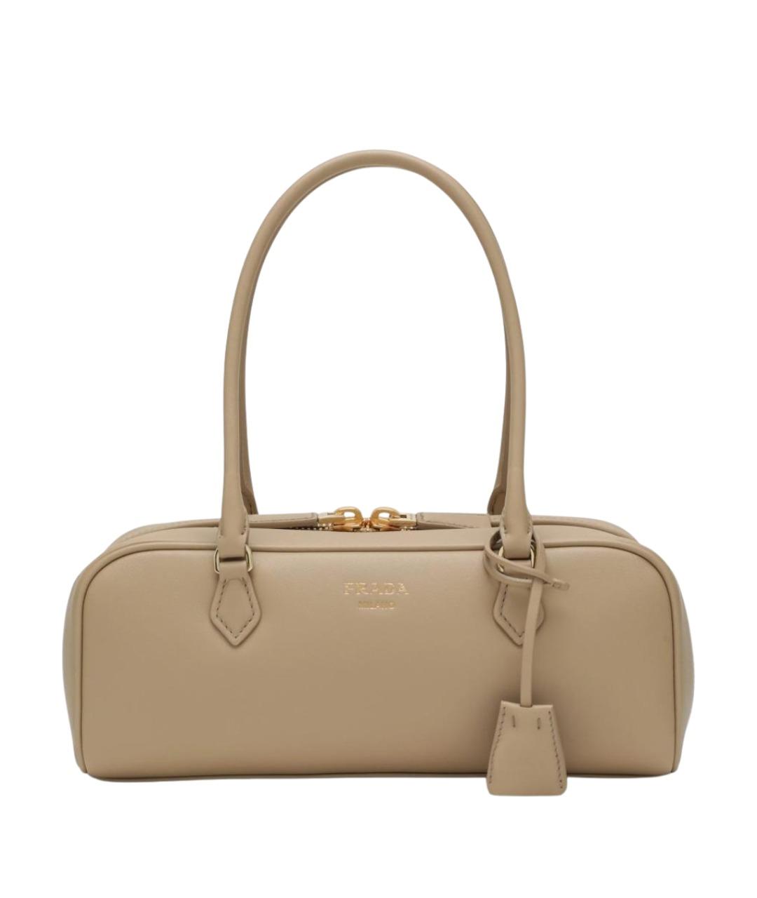 PRADA Бежевая тканевая сумка тоут, фото 1