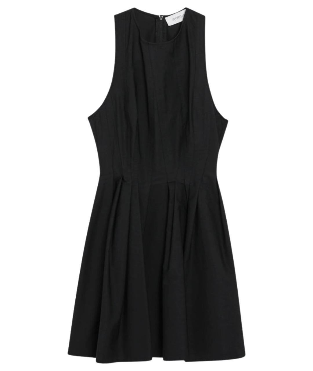 SPORTMAX Черное хлопковое повседневное платье, фото 1