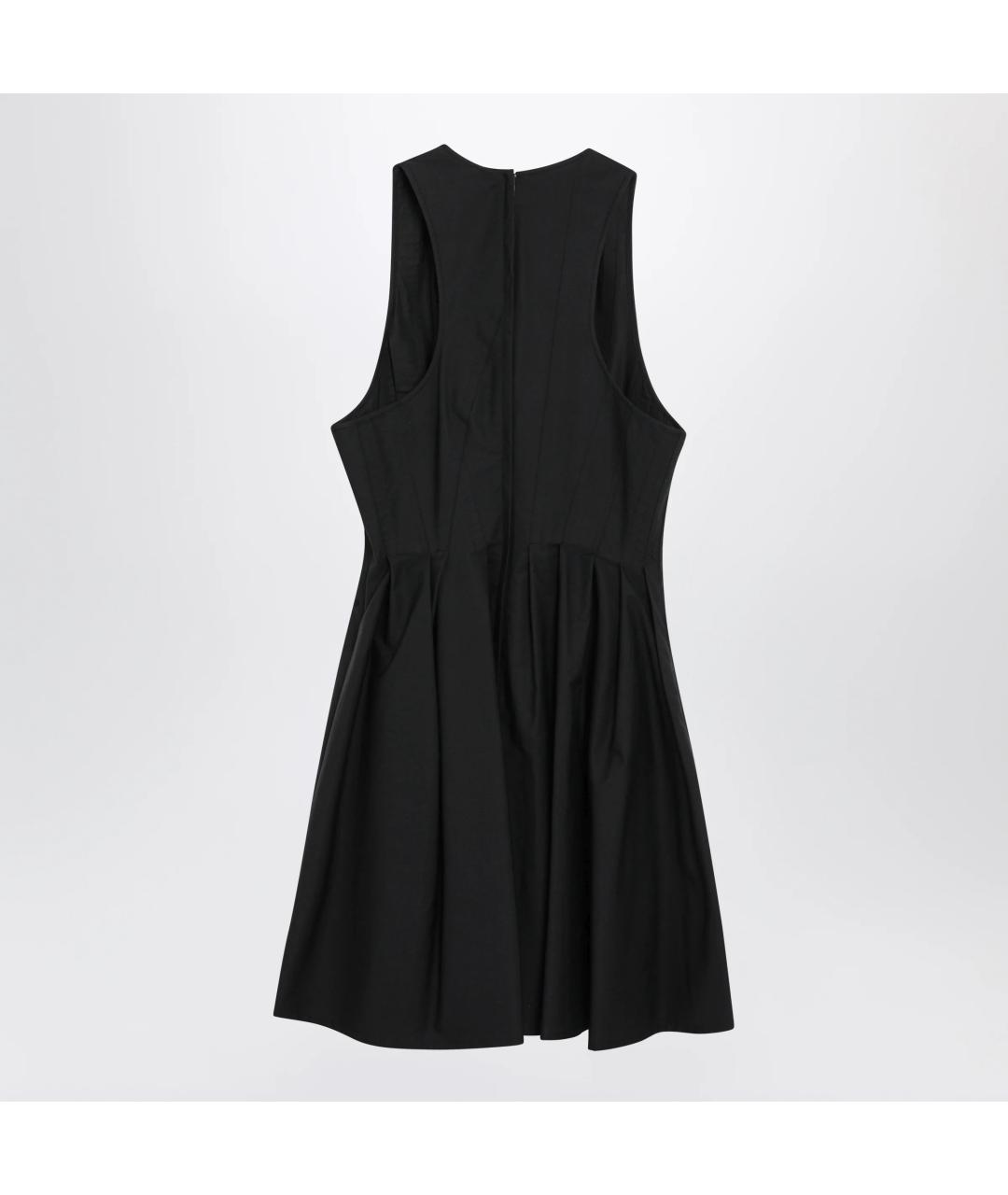 SPORTMAX Черное хлопковое повседневное платье, фото 2