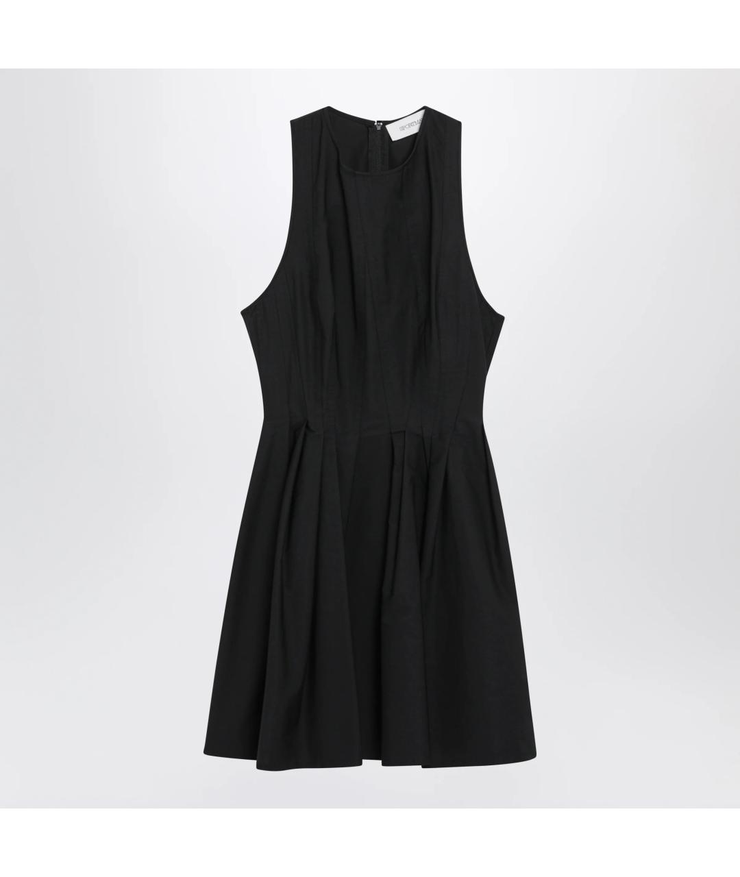 SPORTMAX Черное хлопковое повседневное платье, фото 3