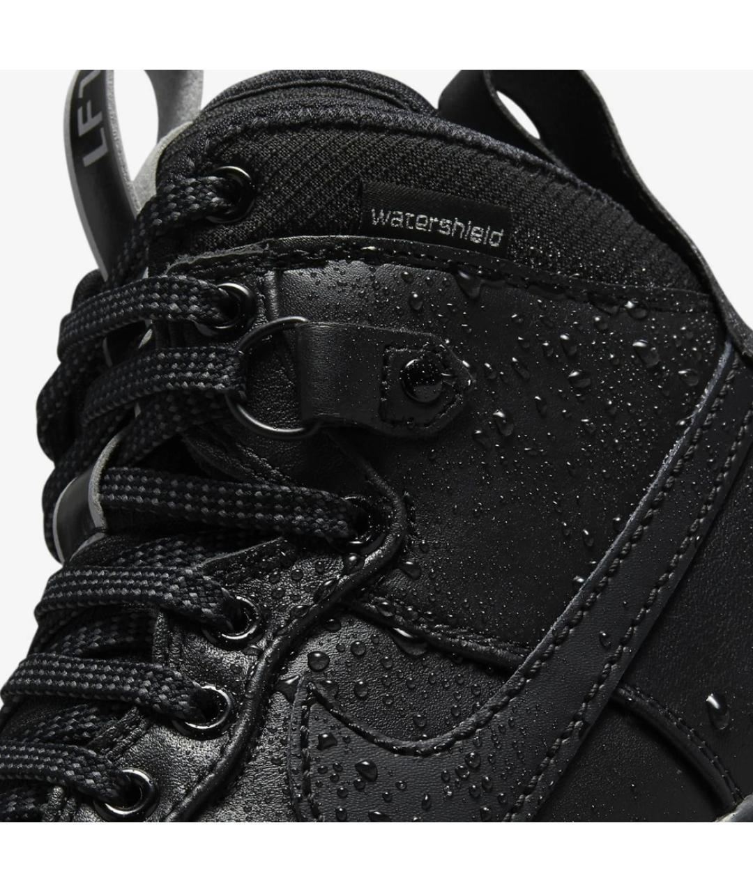 NIKE Черные кожаные высокие кроссовки / кеды, фото 8
