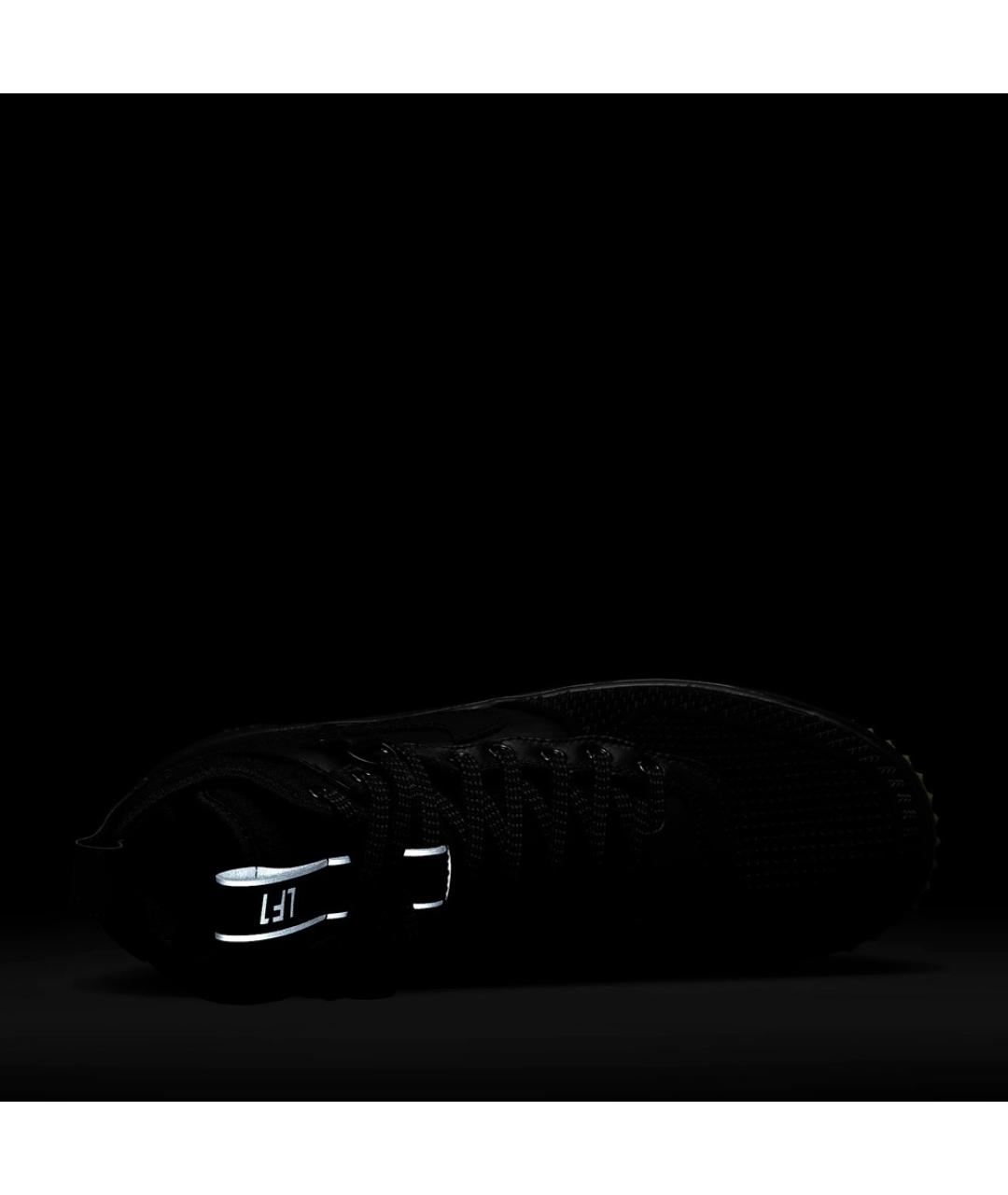 NIKE Черные кожаные высокие кроссовки / кеды, фото 6