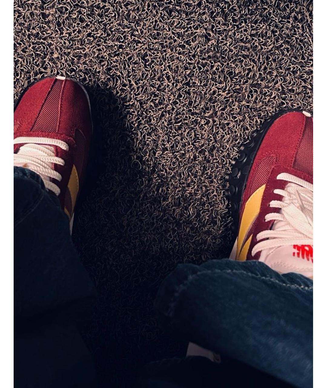 NEW BALANCE Бордовые замшевые низкие кроссовки / кеды, фото 5
