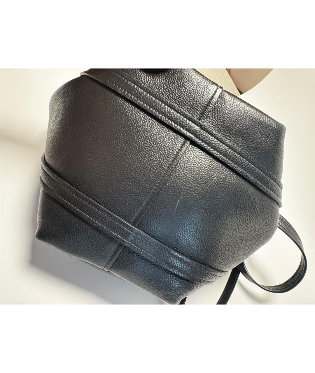 BALENCIAGA Черная кожаная сумка тоут, фото 6