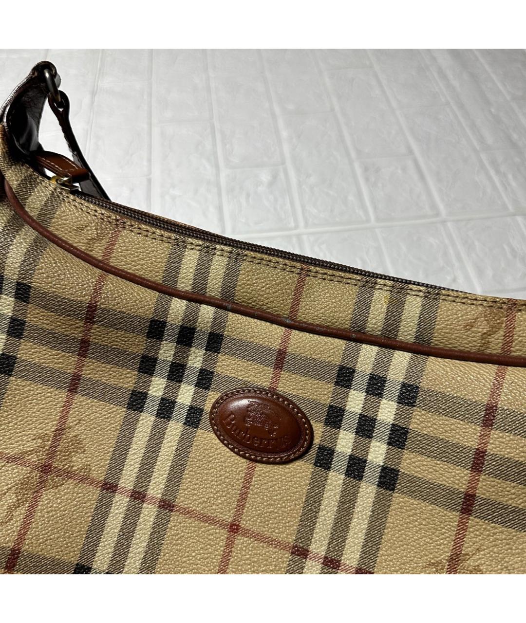 BURBERRY Бежевая кожаная сумка через плечо, фото 5