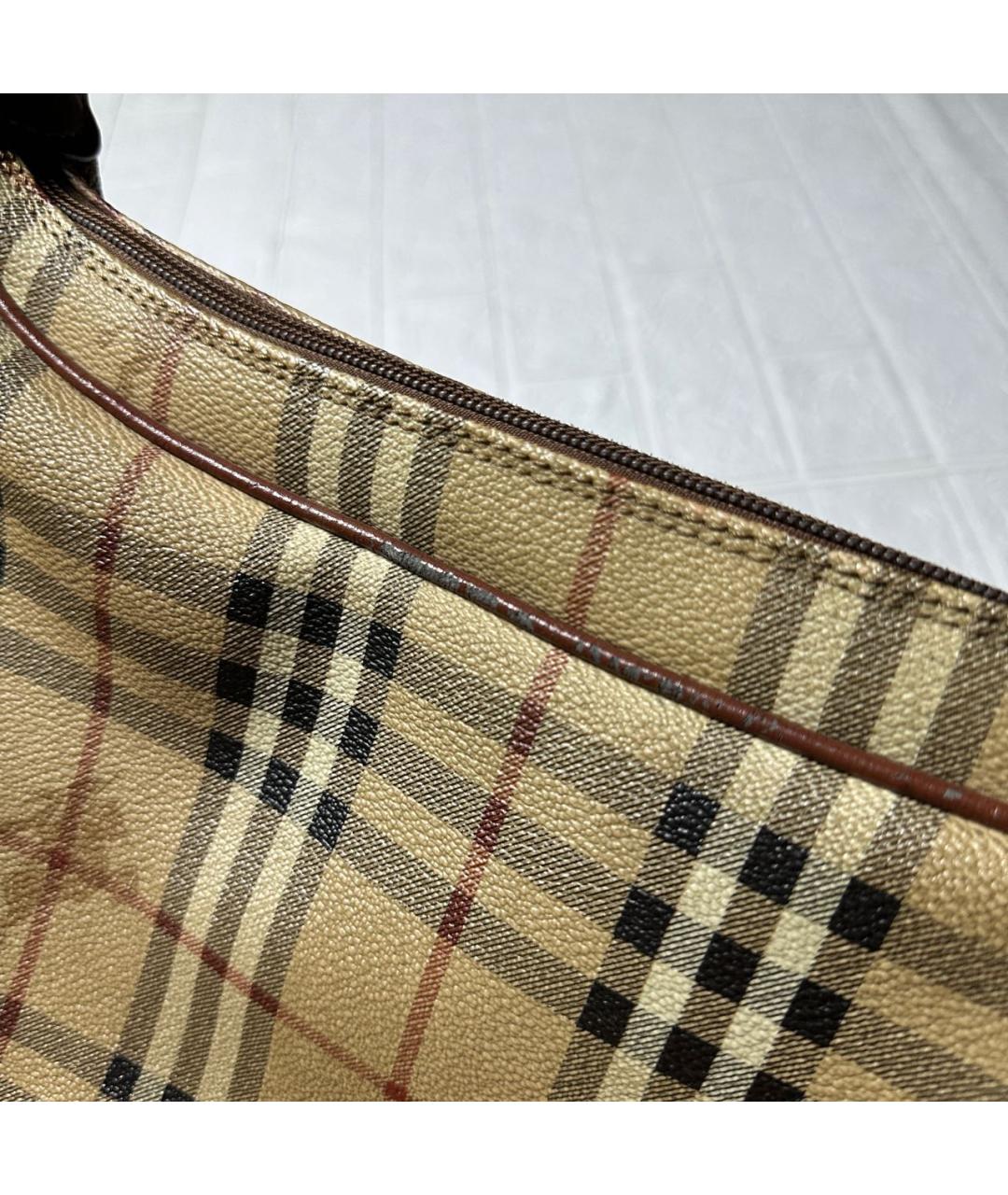 BURBERRY Бежевая кожаная сумка через плечо, фото 6