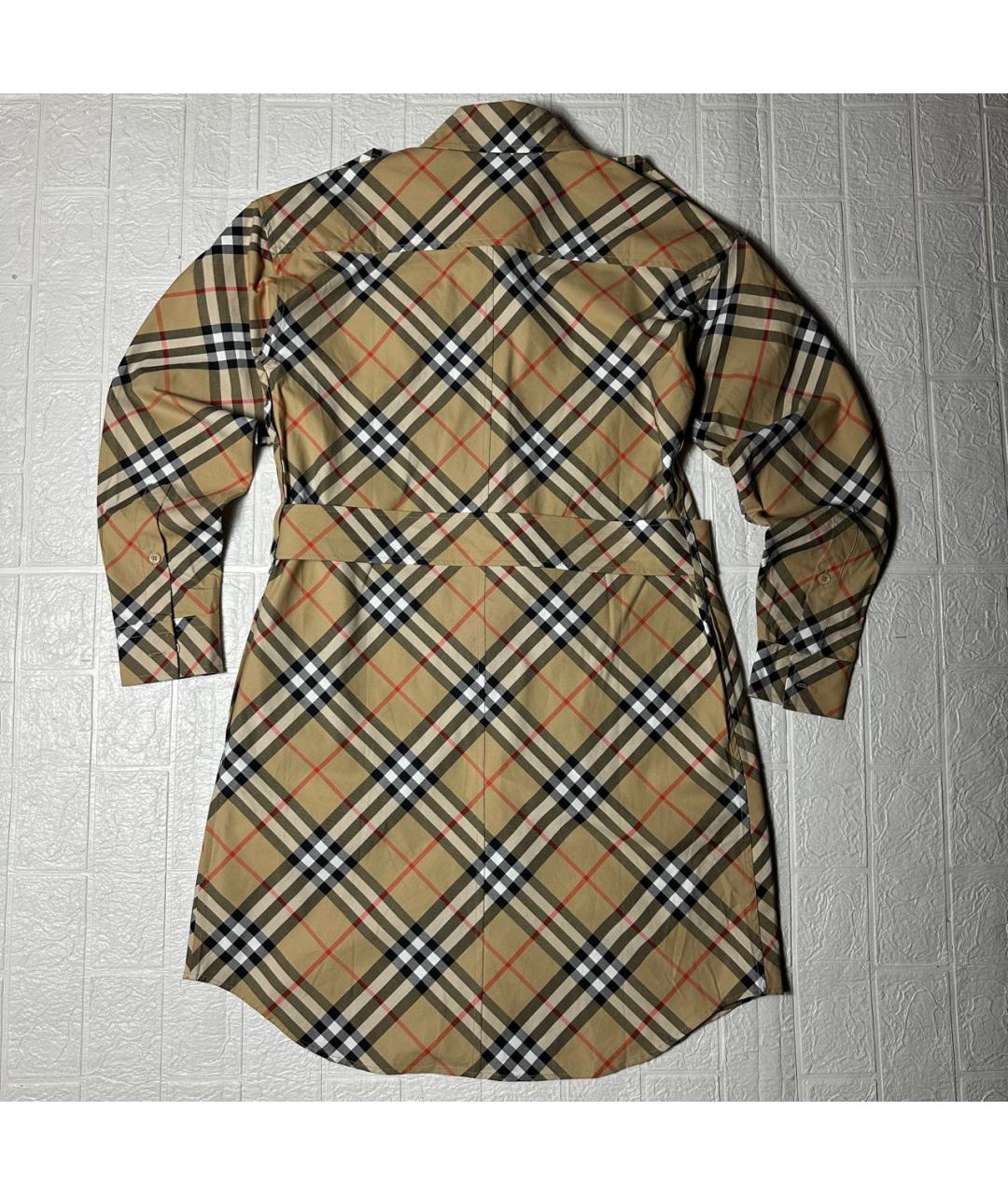 BURBERRY Бежевое хлопковое платье, фото 2