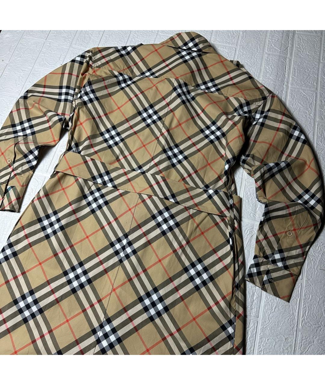 BURBERRY Бежевое хлопковое платье, фото 7