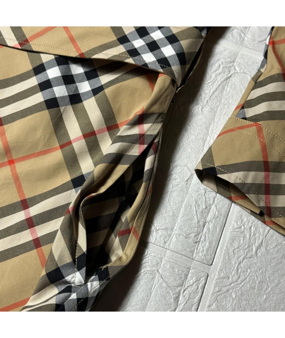 BURBERRY Бежевое хлопковое платье, фото 6