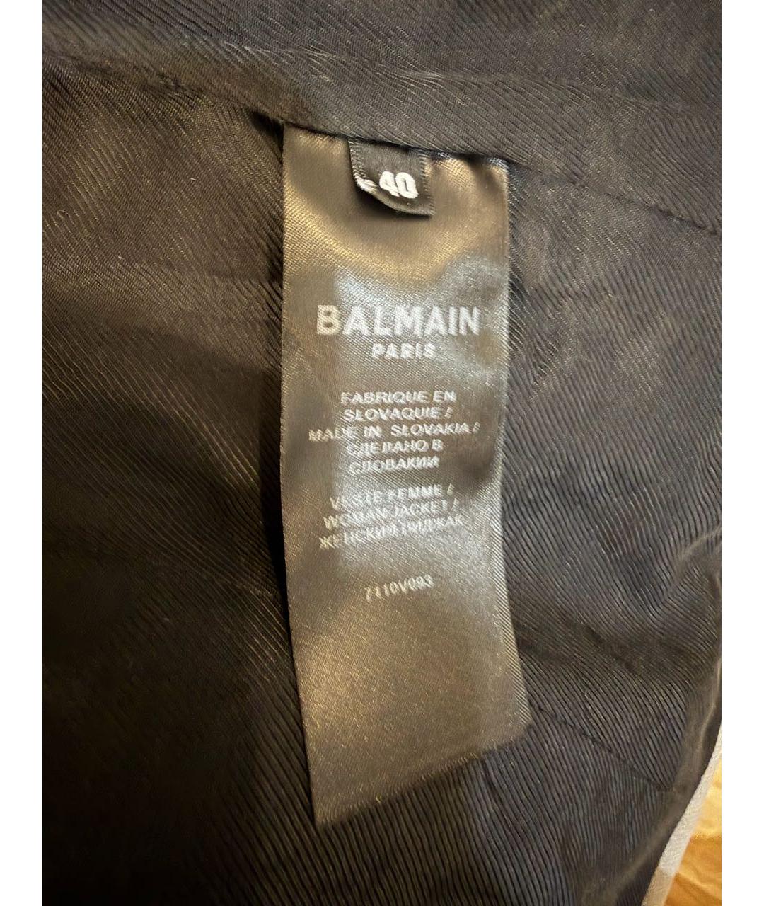 BALMAIN Черный вискозный жакет/пиджак, фото 5